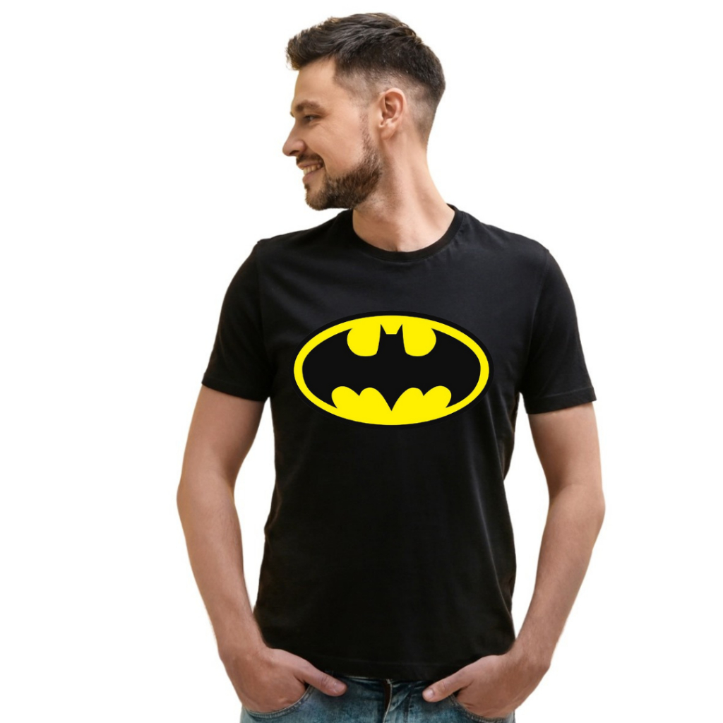 Camiseta Camisa Super Herois Batman Hulk Flash Super Homem Capitao America Homem de Ferro Spider Man
