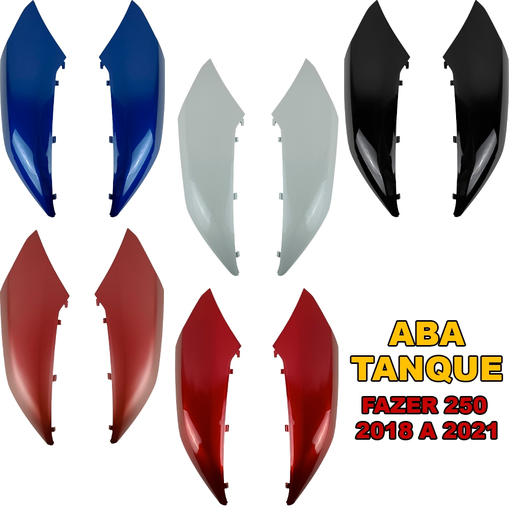 ABA LATERAL DO TANQUE DA MOTO FAZER 250 2018 A 2021