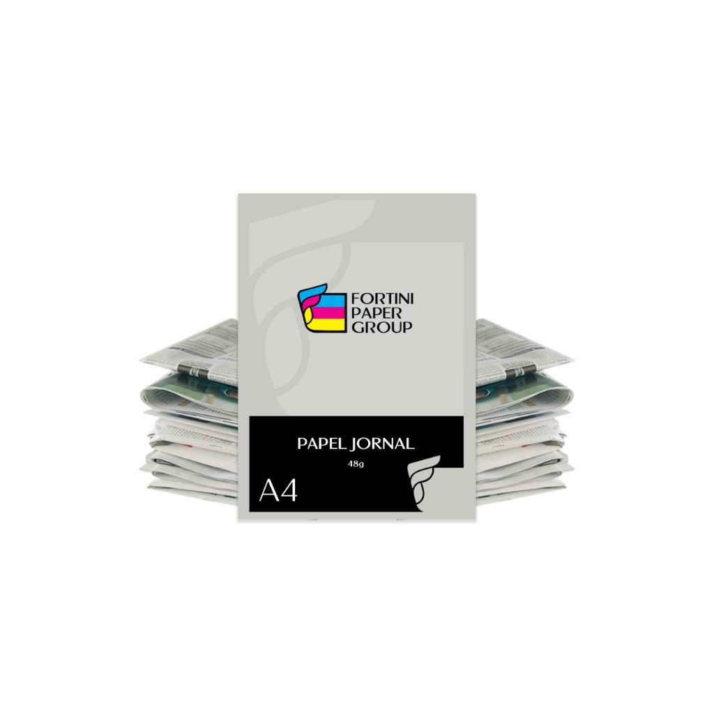 Papel Jornal 48g Formato A4 500 Folhas Artesanato Livros Jornais