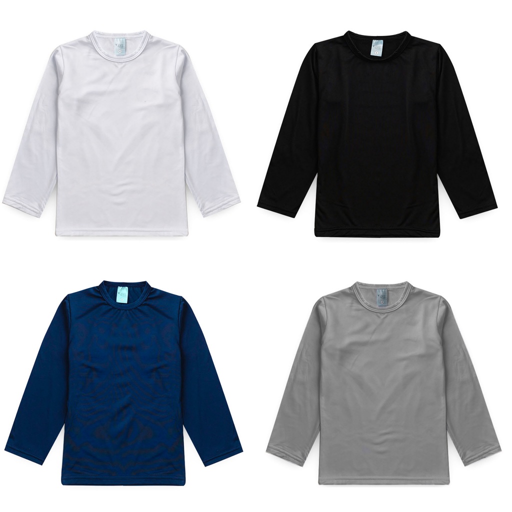 Blusa Térmica Infantil Menino e Menina Peluciada Flanelada Segunda Pele Unissex Roupa de Inverno L41 em Oferta na Shopee