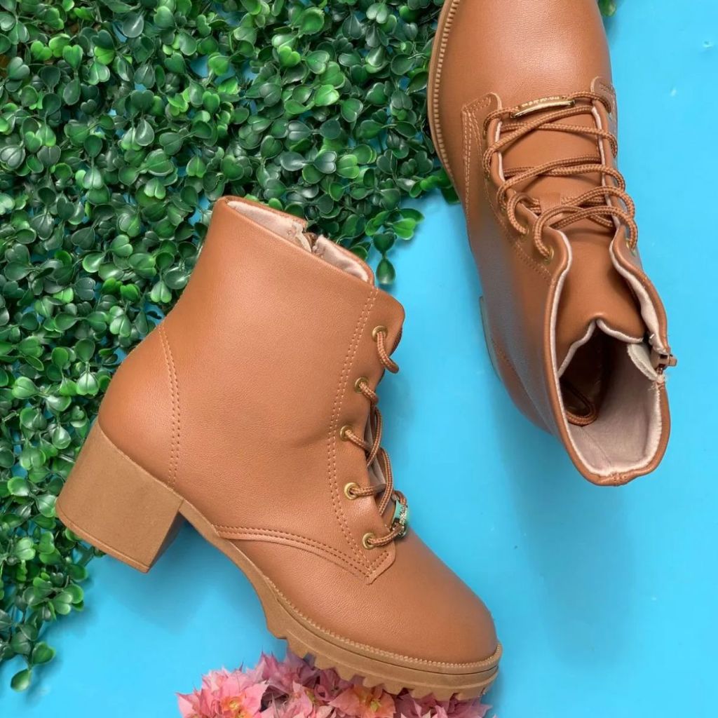 Bota Coturno Tratorado Infantil Menina Saltinho Molekinha