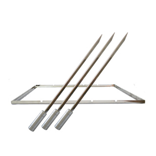 Descanso para Espeto com 3 Espetos para Churrasco Inox 430 em Oferta na Shopee