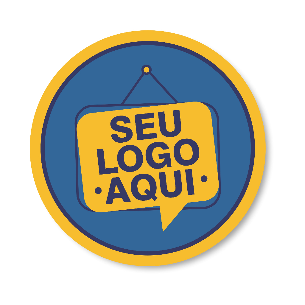 Placa de propaganda personalizada com logo redonda PVC 100x100