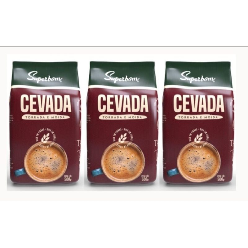 Combo com 3 Cevada Torrada e Moída 500 gr Superbom em Oferta na Shopee