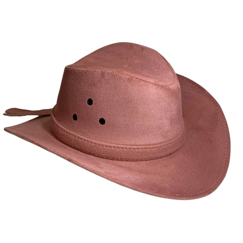 Chapéu Cowboy Americano Modelo Camurça Barretos Country Boiadeiro Vaqueiro