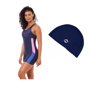 Kit Macaquinho Natação Hidroginástica com Touca De Helanca em Oferta na Shopee