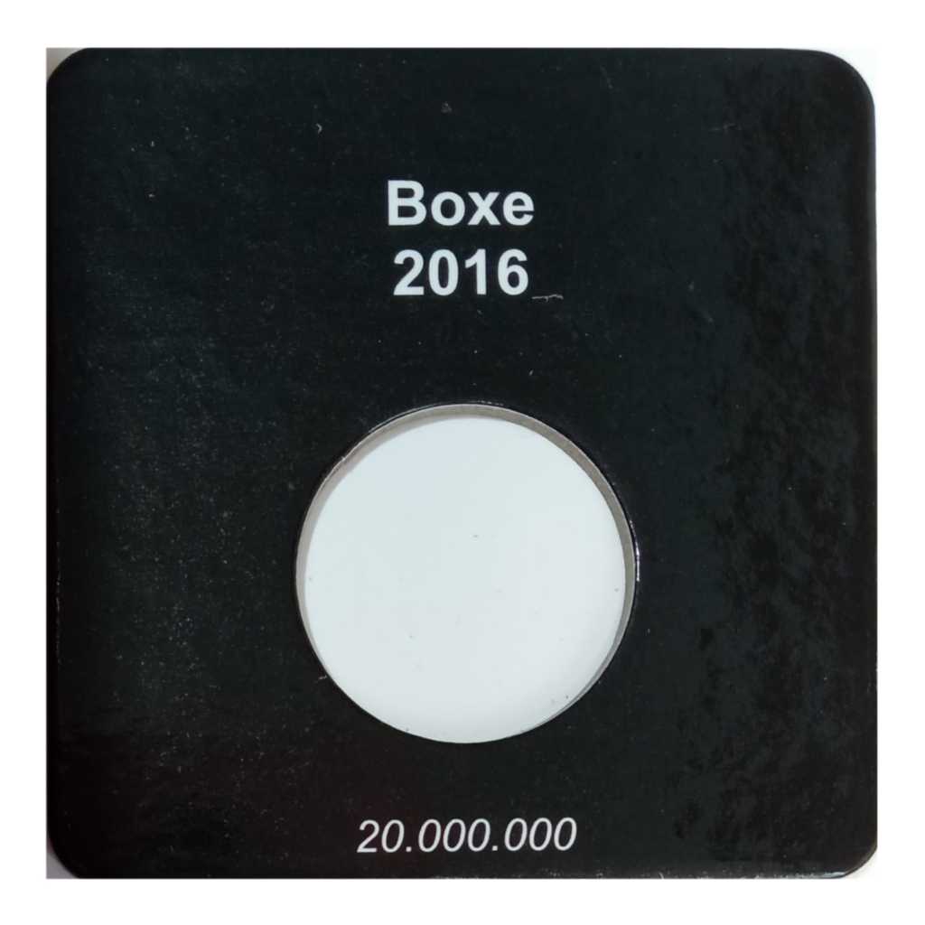 Cartela para moeda 1 real 2016 - Olimpíadas Boxe – organizer
