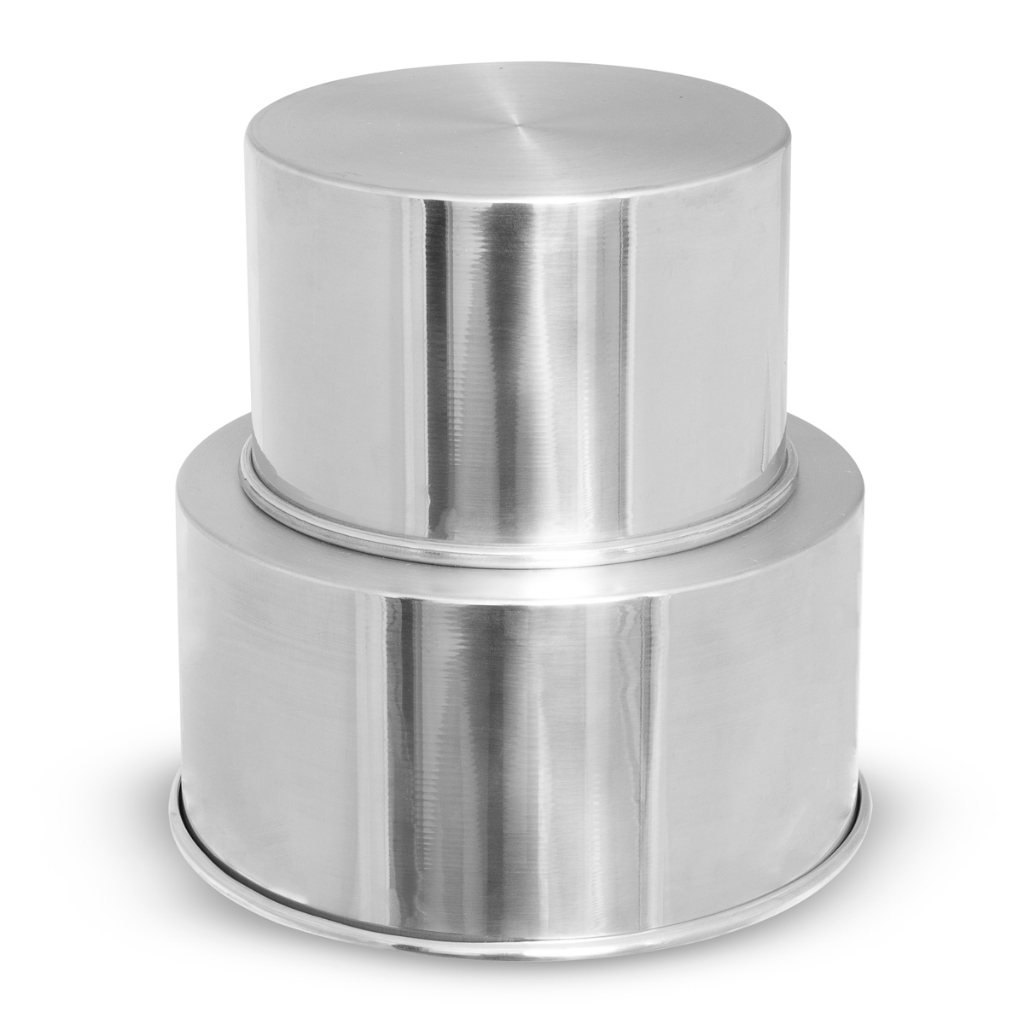 Kit 2  FORMA Assadeira  De Bolo 2 Andares EM ALUMINIO PURO