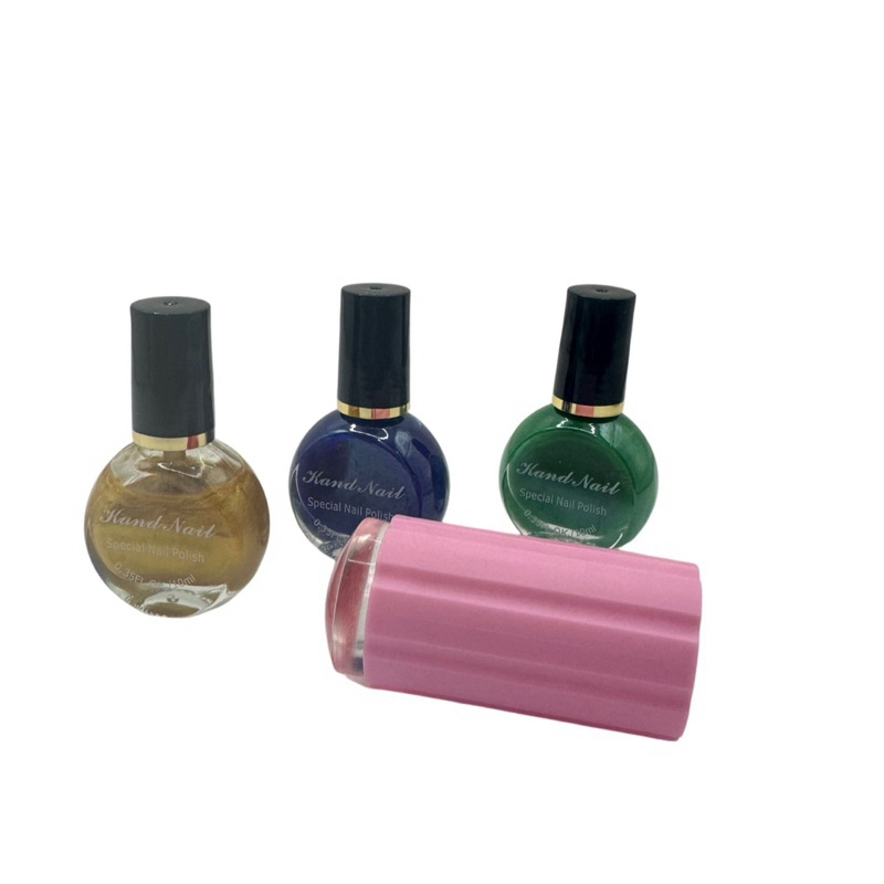 Kit Carimbo + Brinde (3 Esmaltas de Unhas Silicone Nailart Para Francesinha) Original em Oferta na Shopee