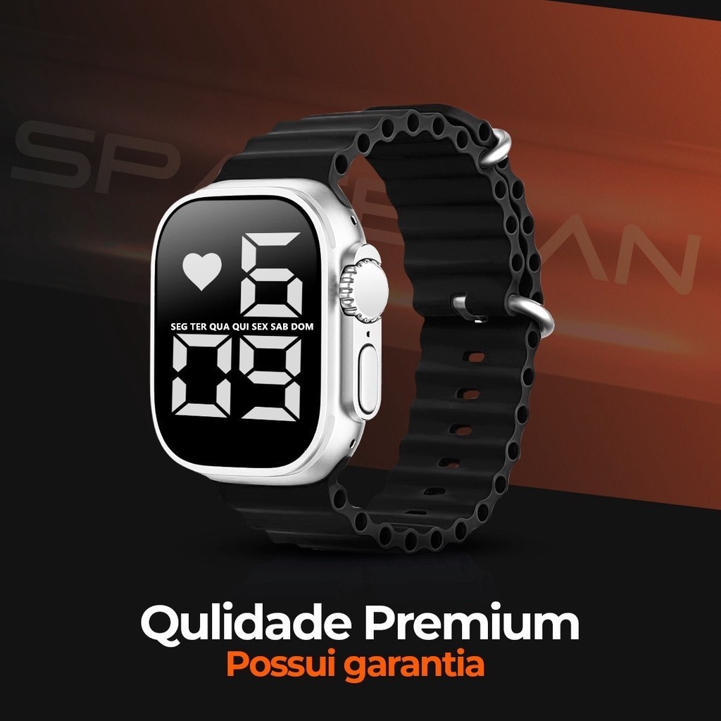Relógio À Prova D'água LED Digital de Pulso Esportivo feminino Masculino Ultra9 Esporte Pulseira De Silicone novo 2024 em Oferta na Shopee