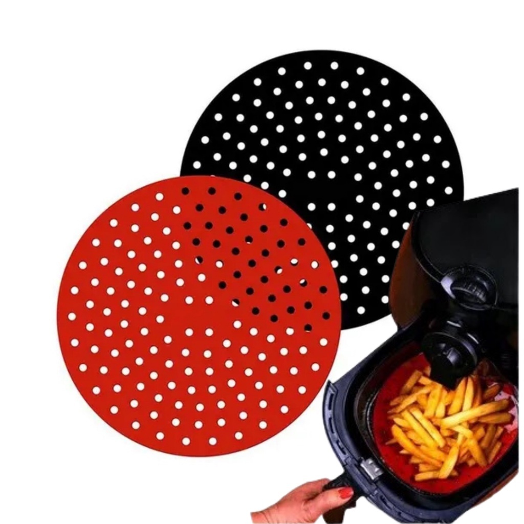 Forma De Tapete em Silicone Para Fritadeira Elétrica Air Fryer Livre de BPA Casa Cozinha