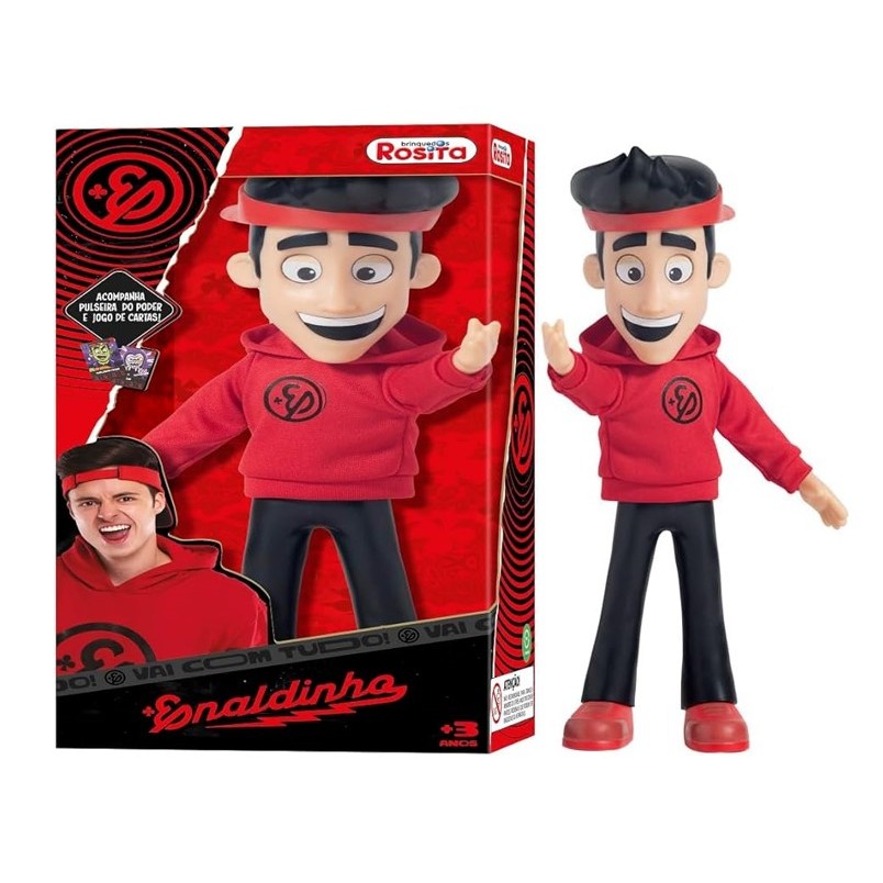 Boneco Enaldinho 25 Cm E Pulseira Do Poder - NovaBrink - Mom & Baby
