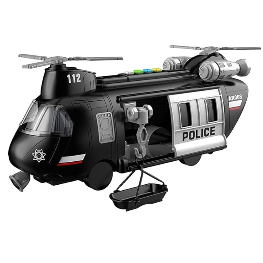 Helicóptero Serviço Urbano Da Polícia Luz E Som - Shiny Toys em Oferta na Shopee
