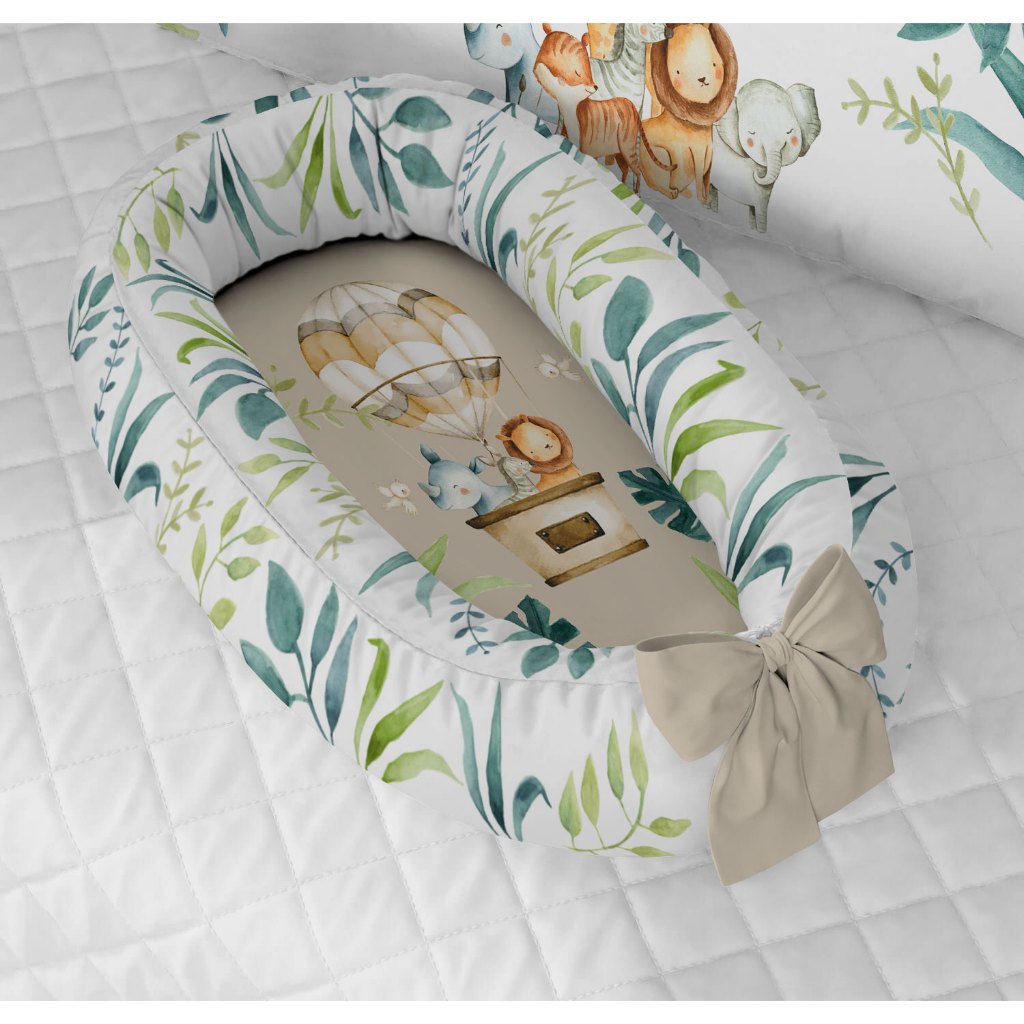 Ninho Redutor Bebê Infantil Animais Floresta Verde Safari Balão - N50