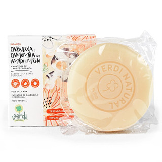 Sabonete Corporal Infantil Vegano Calêndula, Camomila e Amido de Milho com Manteiga de Karité - Pele Delicada Verdi Natural