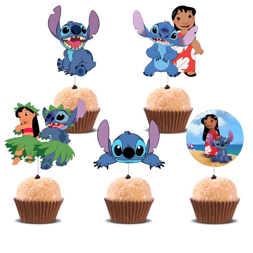 Tags/Topo para Doces/docinho Lilo e Stitch 50 Unidades