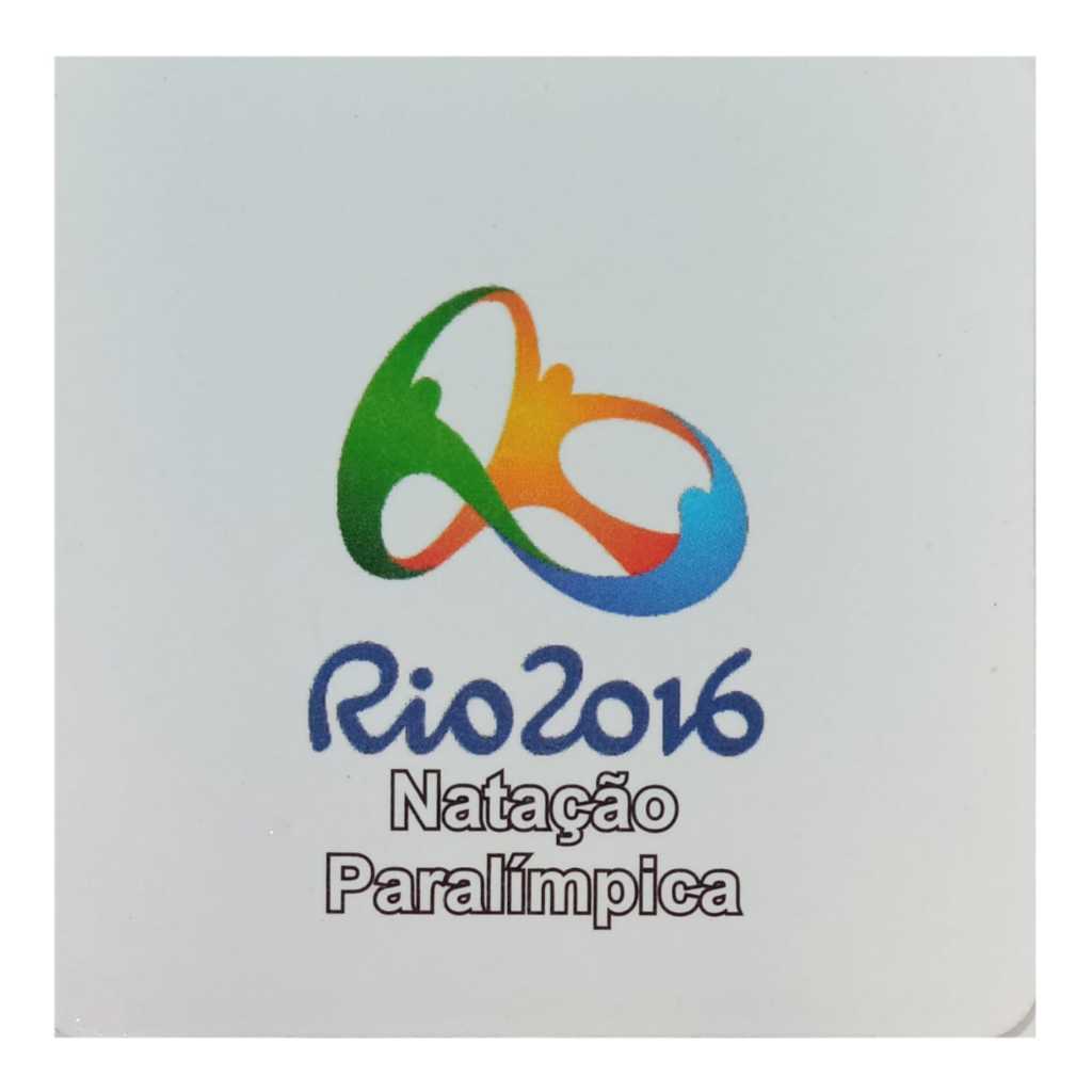 Cartela para moeda 1 real 2016 - Olimpíadas Natação Paralímpica – organizer