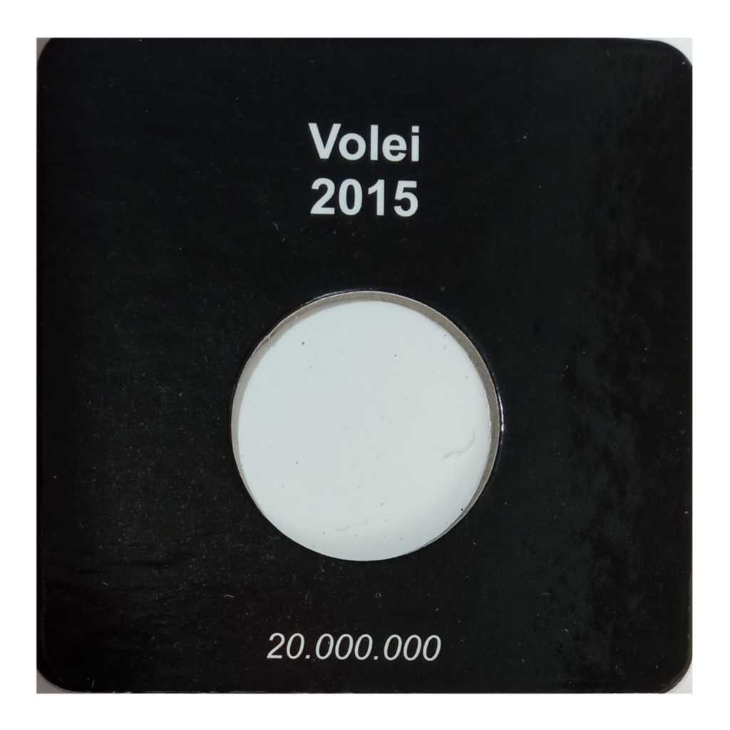 Cartela para moeda 1 real 2015 - Olimpíadas Volei – organizer