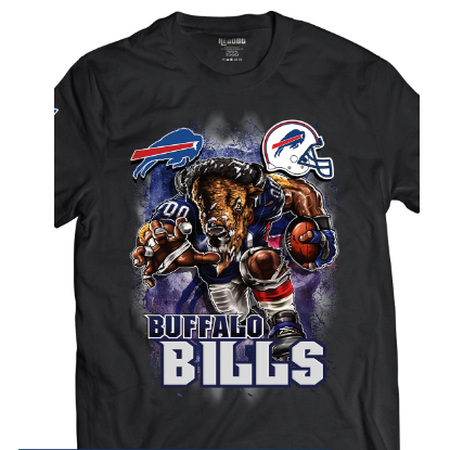 Camiseta Futebol Americano Buffalo Bills Masculino Feminino em algodão confortável
