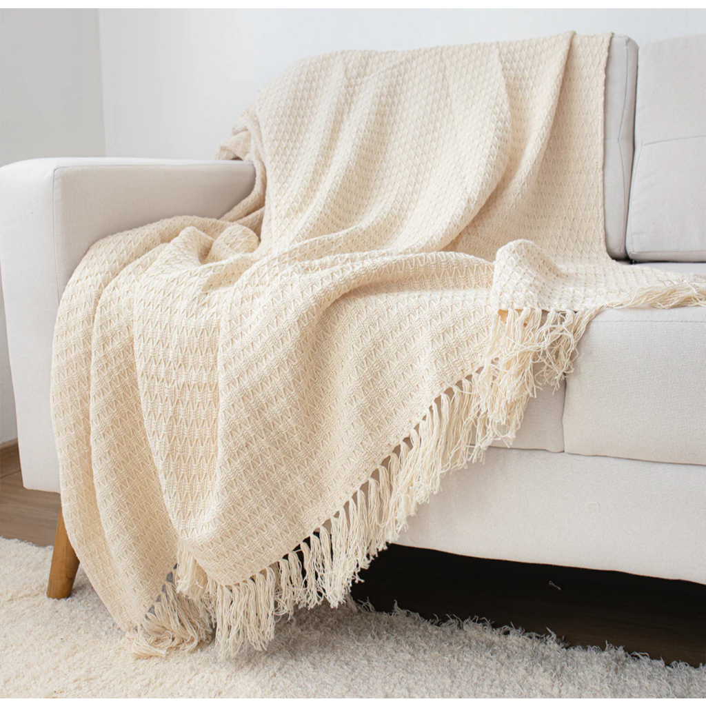 Manta Xale Para Sofa Poltrona Promocao 2,0x1,2cm Artesanal Favo de Mel