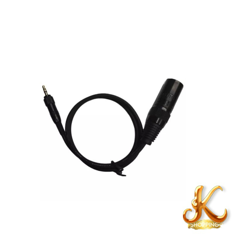 Plug P2 Stereo Rosca Interna X Conector Femea Canon Para BodyPack Sony Sennheiser e Similares Com 1M