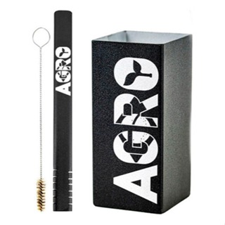 Kit Bomba Copo Terere Filete Inox Preto Laser - Made In Roça em Oferta na Shopee