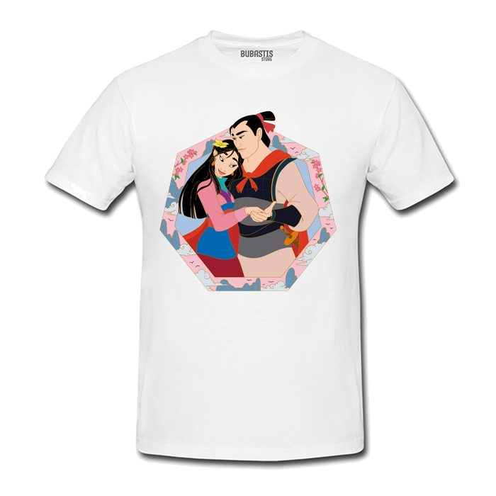 Camiseta Princesa Mulan Asiática Príncipe Shang Guerreira Adulto Infantil