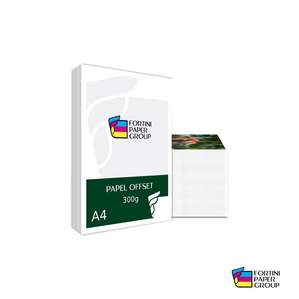 100 Folhas Papel Offset 300g A4 Branco Fortini Paper Super Firme - Cartão em Oferta na Shopee
