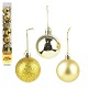 Kit 7 Bolinhas Dourada Natal 2,5cm Enfeite Luxo Decorar Pendurar Árvore Bolas