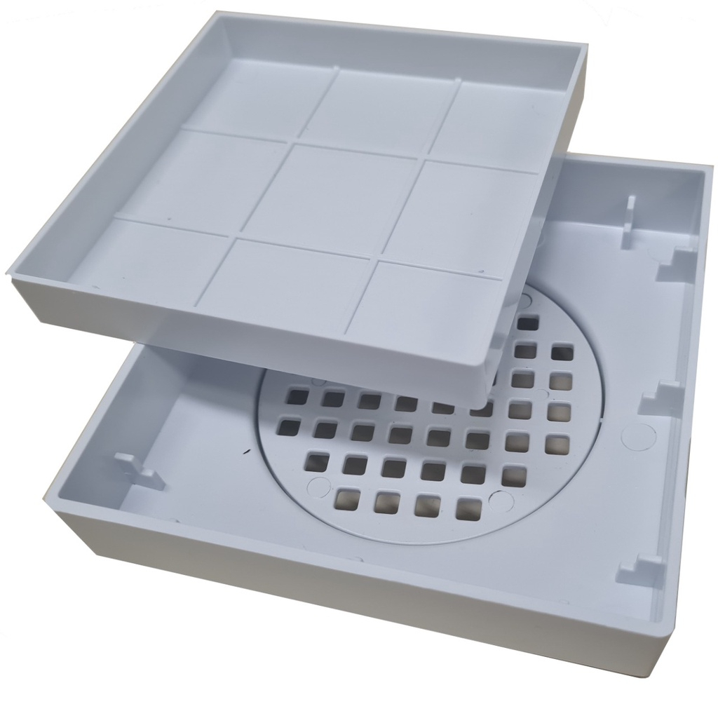 Kit 2 Unidades Ralo Invisível Oculto 10x10 Piso e Porcelanato - Melhor Qualidade