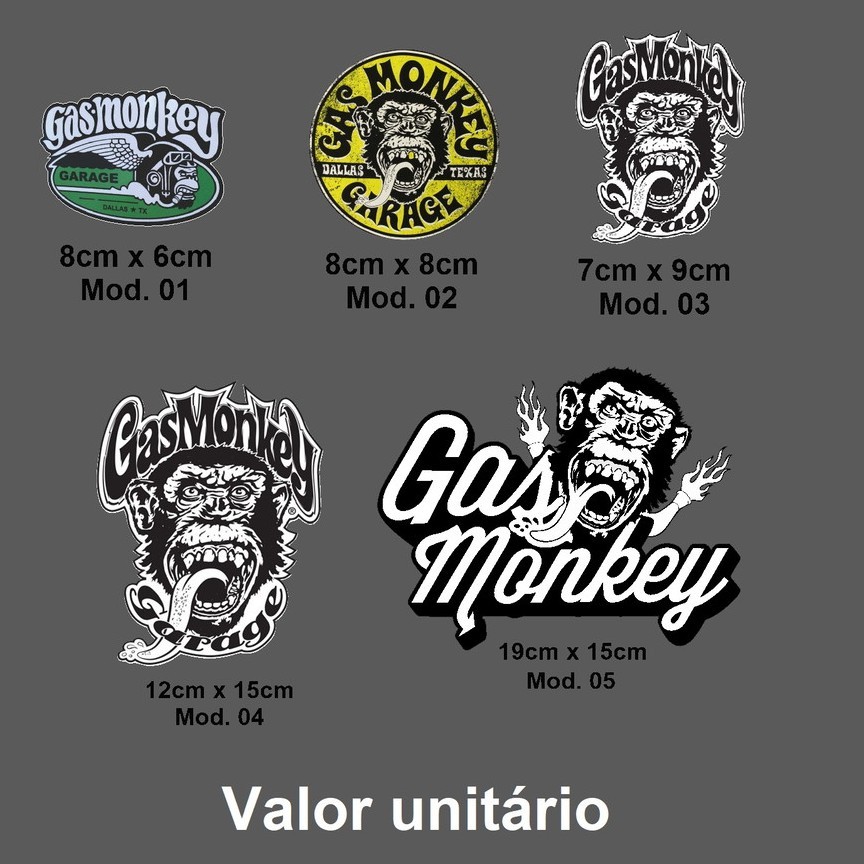 Adesivo Gas Monkey Garage Discovery Carros Aaron Kaufman Valor Unitário