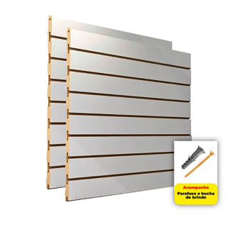 2 Painéis Canaletados MDF Inteligente 60x60cm + Parafusos e Bucha — Fácil Instalação em Oferta na Shopee