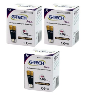 Kit 150 Tiras Reagentes G-Tech Free (3 Frasco C/ 50 Tiras) em Oferta na Shopee