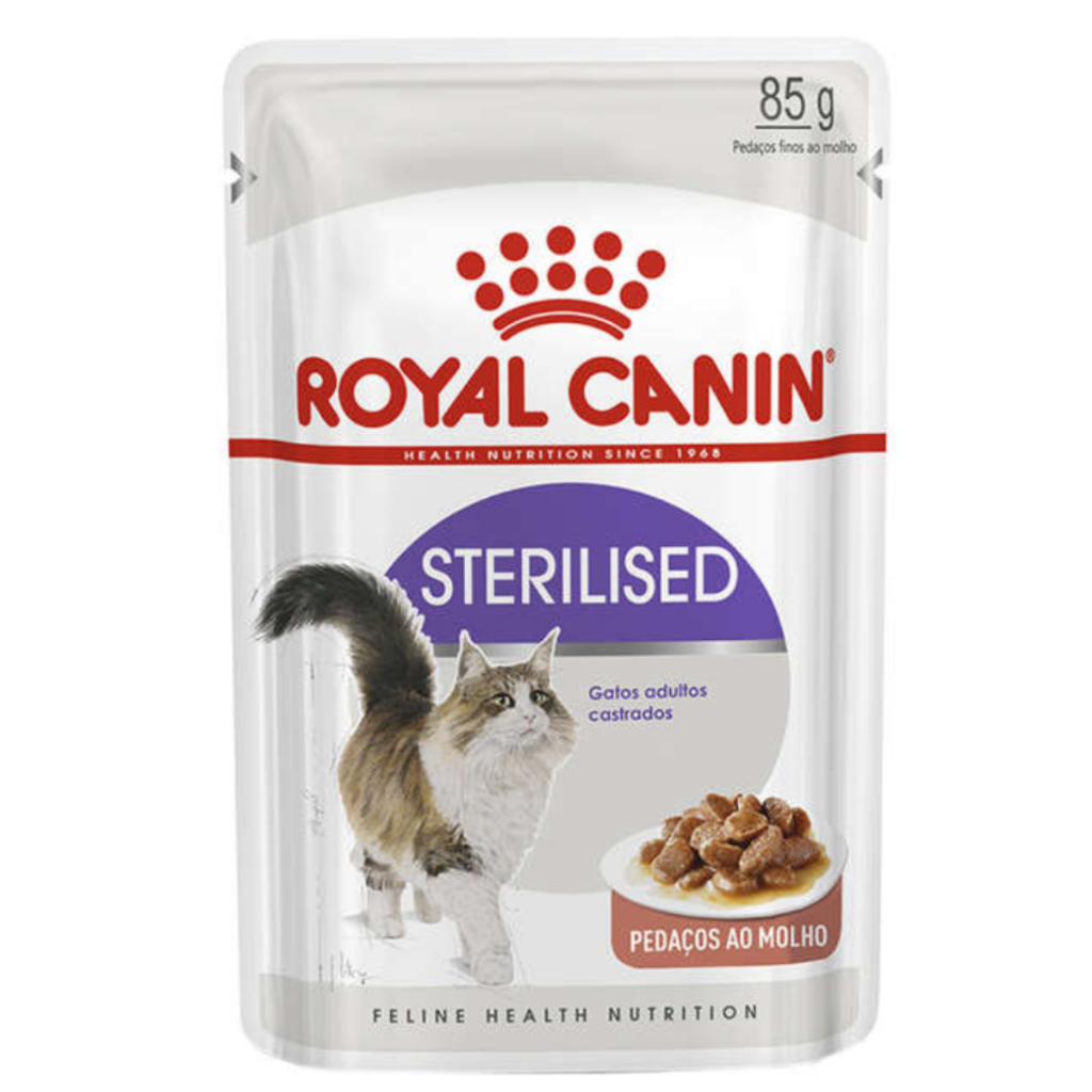 Ração Úmida Gatos Castrados Sachê Sterilised 85g Royal Canin