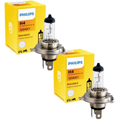 Lampada Philips H4 Original Farol Baixo Moto E Carro 2 Uni