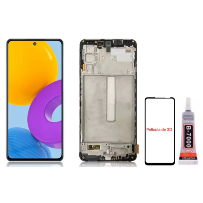 Frontal Touch Lcd Display Tela Compatível Galaxy M52 5g M526 M526BR Incell / Oled Com Aro