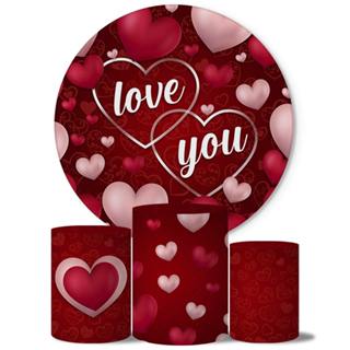 Trio Capas Cilindros + Painel Dia dos Namorados Veste Fácil em Oferta na Shopee