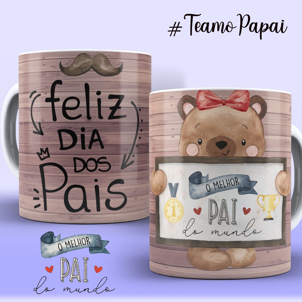Caneca Xícara Dia dos Pais Personalizada Pai Meu Melhor Amigo Presente Relâmpago - Miniatura 3