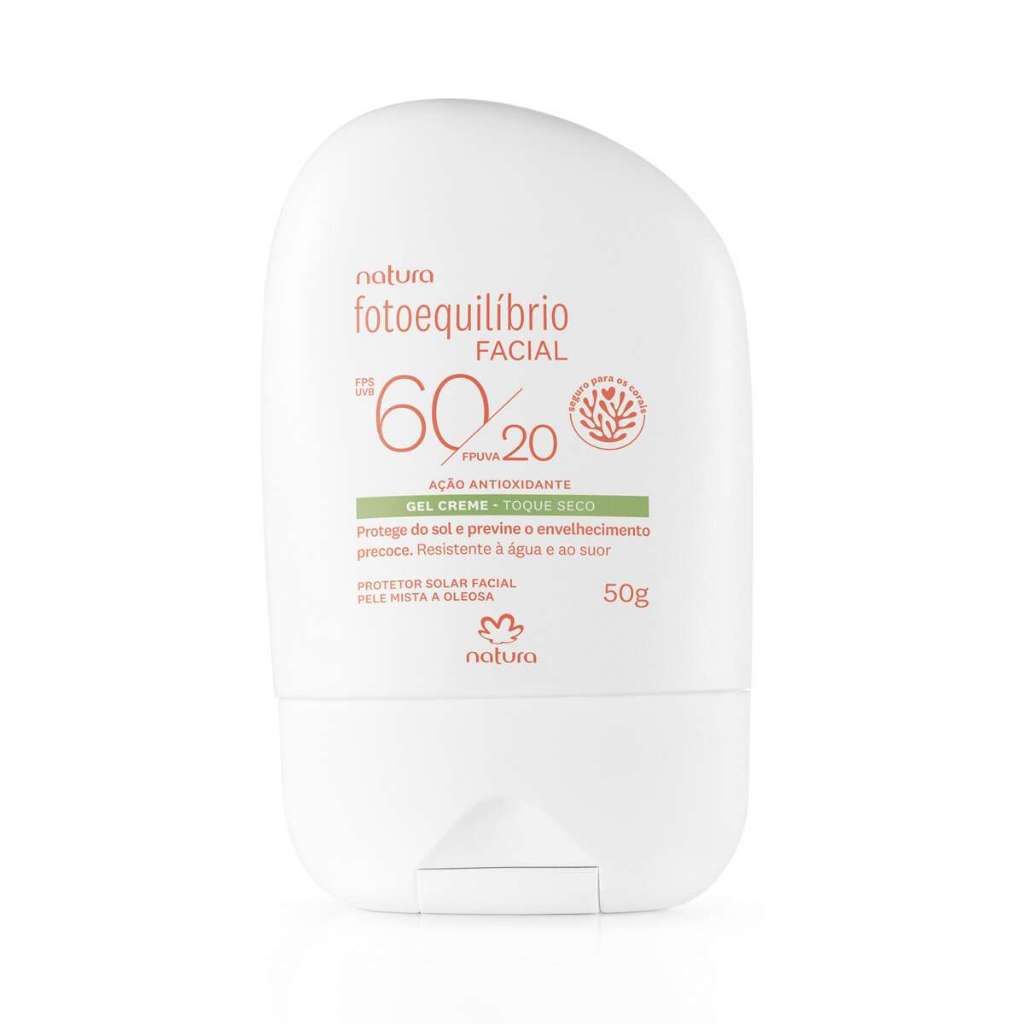 Gel Creme Protetor Facial FPS 60/ FPUVA 20 Pele Mista a Oleosa (toque seco) - 50g