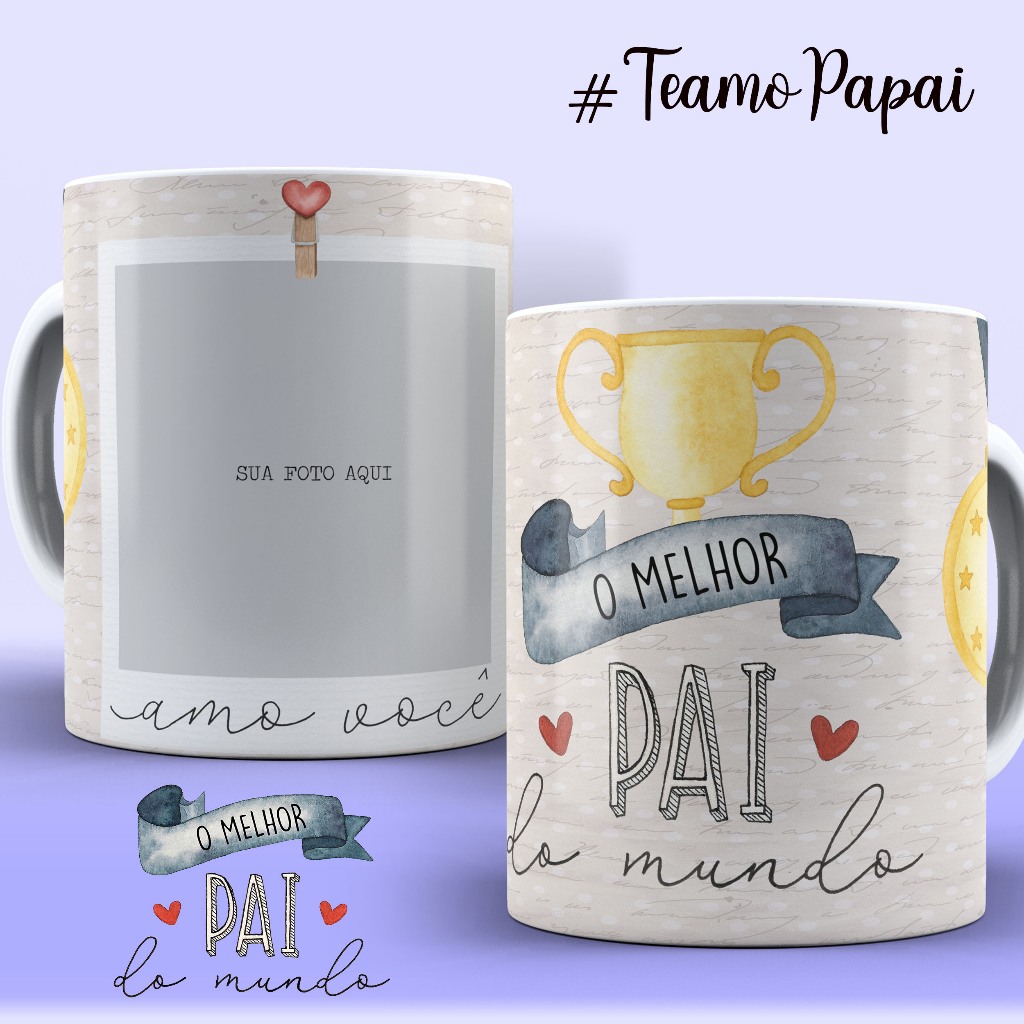 Caneca Xícara Dia dos Pais Personalizada Pai Meu Melhor Amigo Presente Relâmpago - Miniatura 2