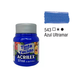 Tinta para Tecido 37ml 543 Azul Ultramar Acrilex em Oferta na Shopee