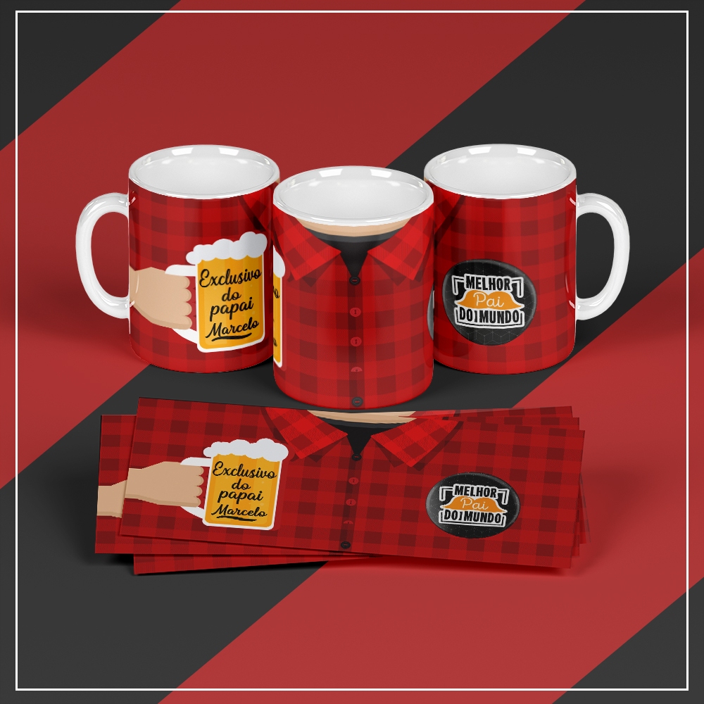 Caneca Xícara Dia dos Pais Personalizada Exclusivo Do Papai Seu Nome momento OFERTA RELÂMPAGO