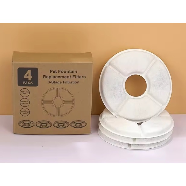 Kit Com 4 Refil Filtro Bebedouro Automático Fonte De Água Pet Cães Gatos Cão Gato em Oferta na Shopee