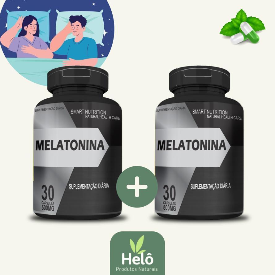 2x Melatonina Sono 100% Natural 500mg 30 Cápsulas