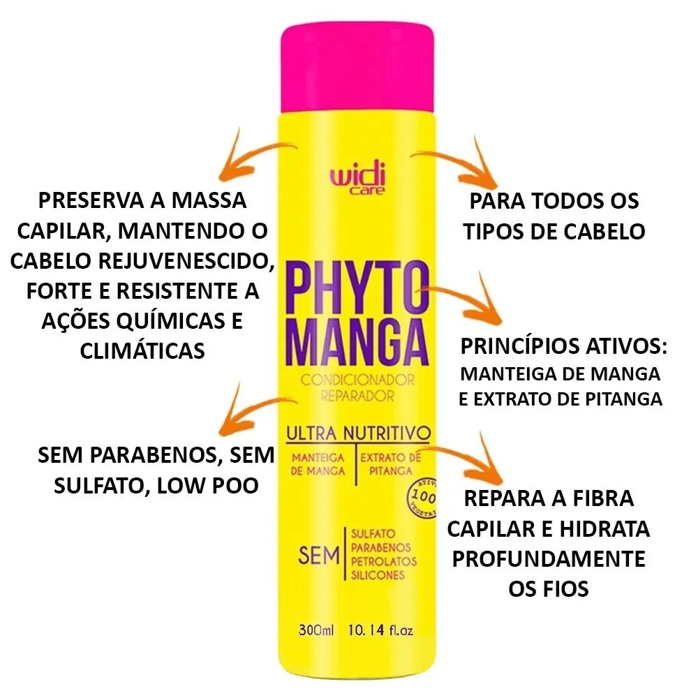 Widi Care Phytomanga Shampoo Reparador 300ml - Beauty