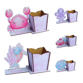 Lembrança Porta Lapis Fundo do Mar Rosa Colorida Personalizado infantil meninas aniversários em Oferta na Shopee