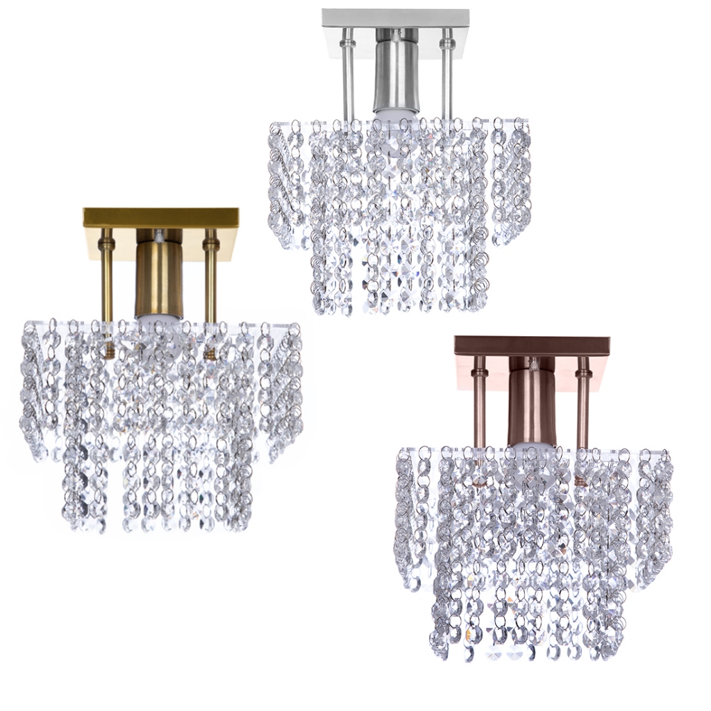 Lustre Plafon Cristal Acrílico Lylacrilic Quadrado 2 Camadas em Oferta na Shopee