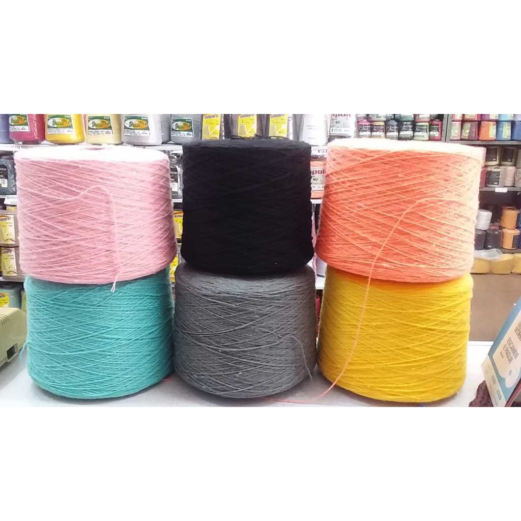 Lã Kit com 3 cones de 500g (LÃ Tipo Mollet/ Flash ) TEX 500