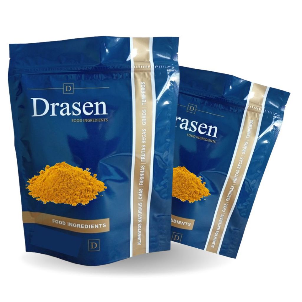 Kit 2Kg Cúrcuma 'Açafrão' 100% Pura em Pó - Drasen Food