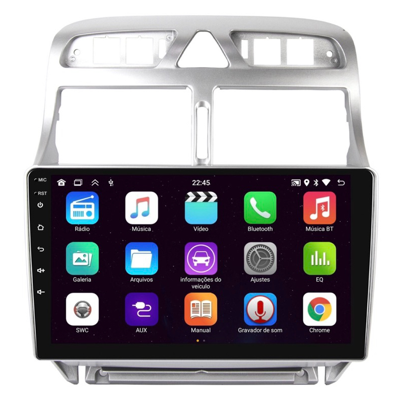 Central Multimídia do Peugeot 307 Android Auto, CarPlay